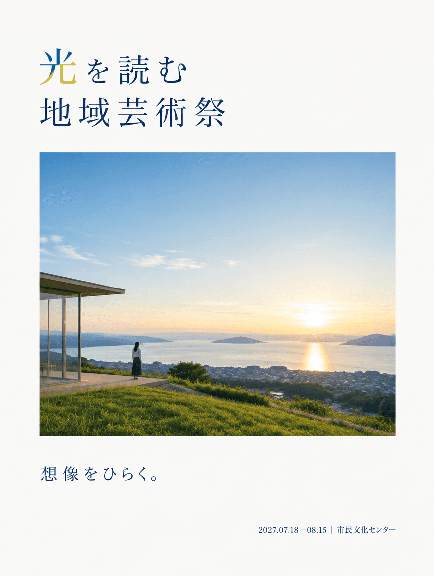 ポスター CLEAN 010 — 光を読む地域芸術祭