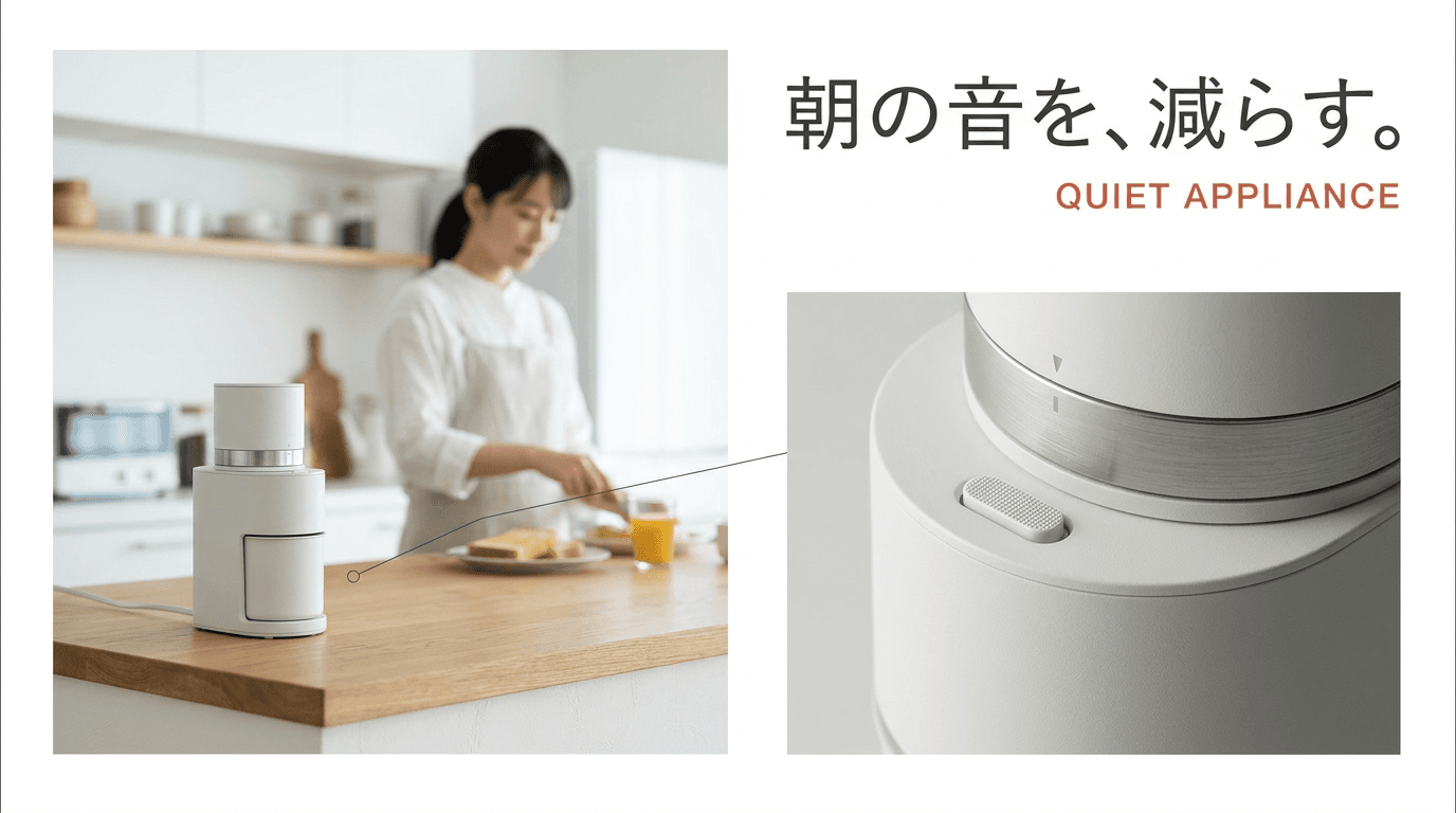 朝の音を、減らす。